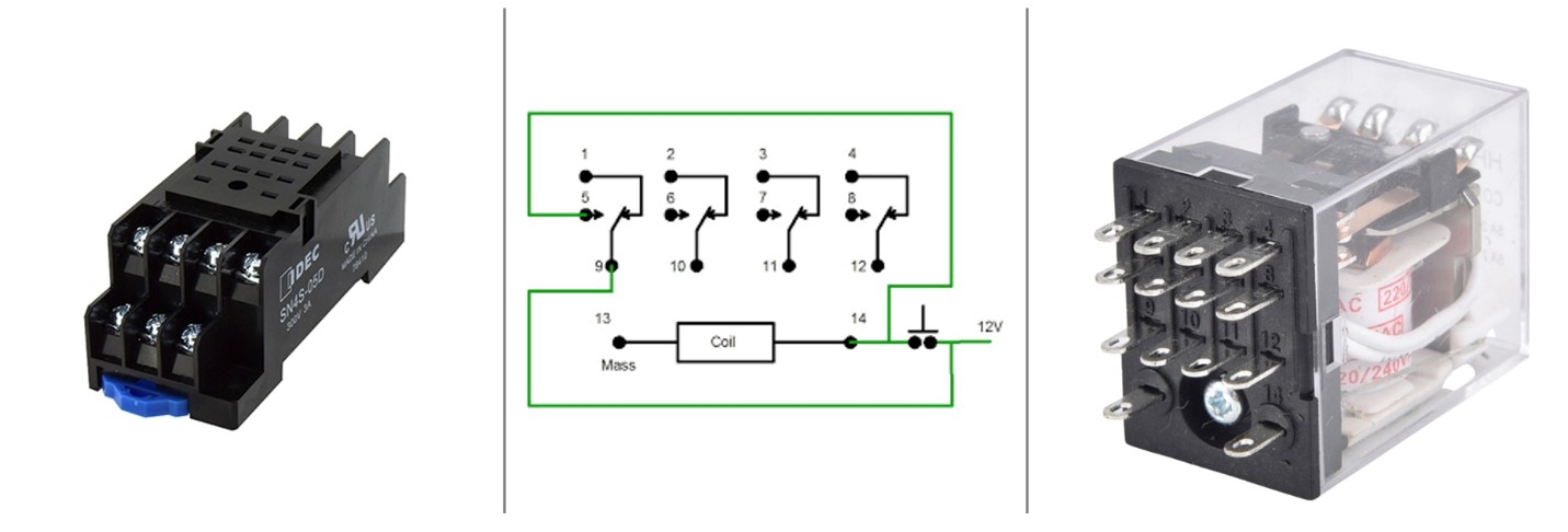 Rơ le trung gian 14 chân 220V